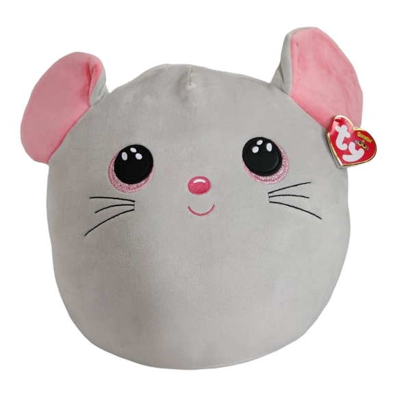 NWT - TY Squish-a-Boo Catnip Grey Mouse Medium 14" - Picture 3 of 7